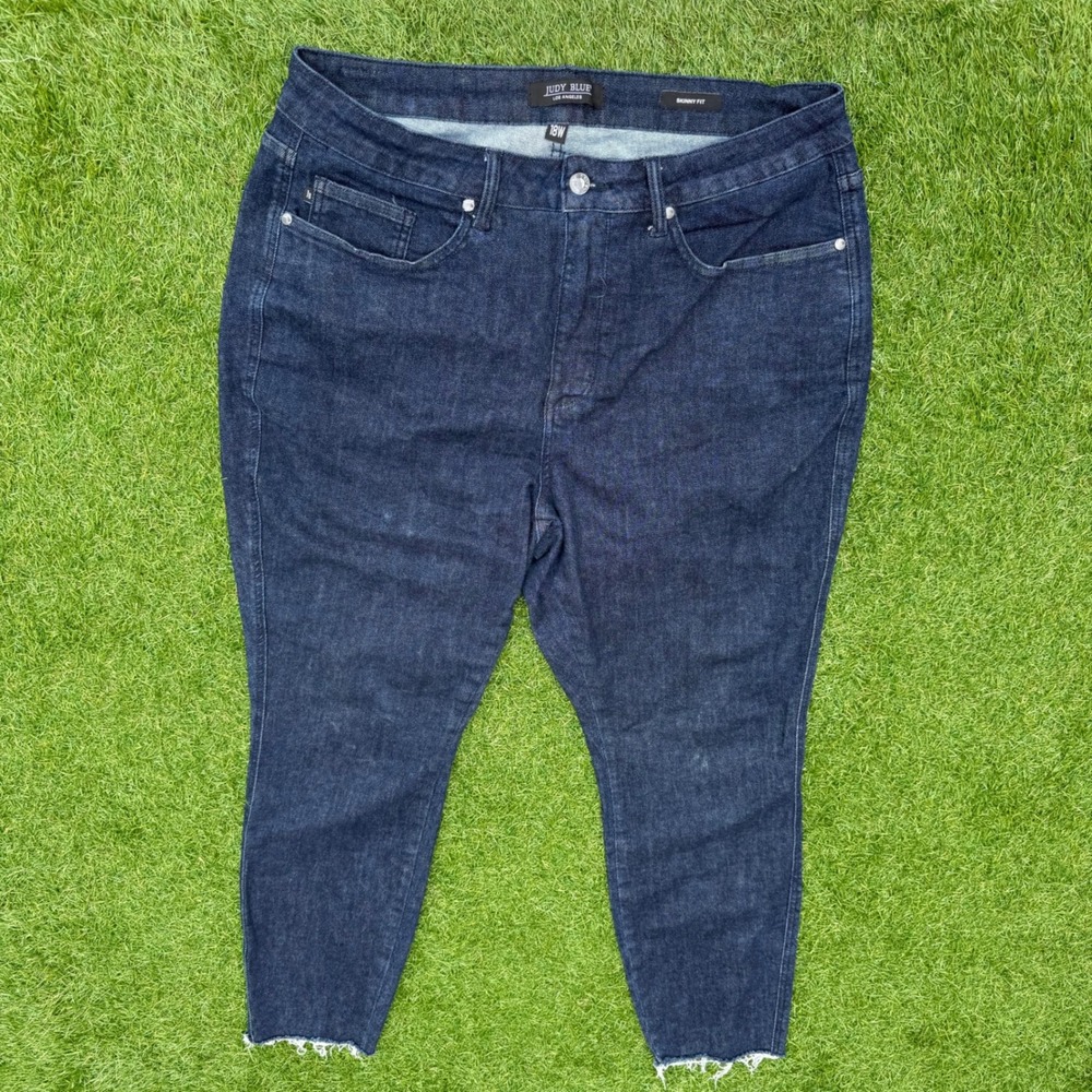 Judy Blue Los Angeles Jeans Womens Plus Size 18W Control Top Skinny Fit Dark